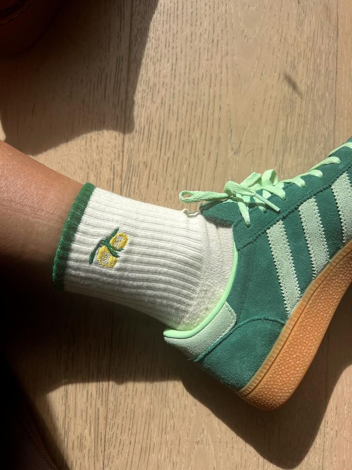 Lemon Crew Grip Socks