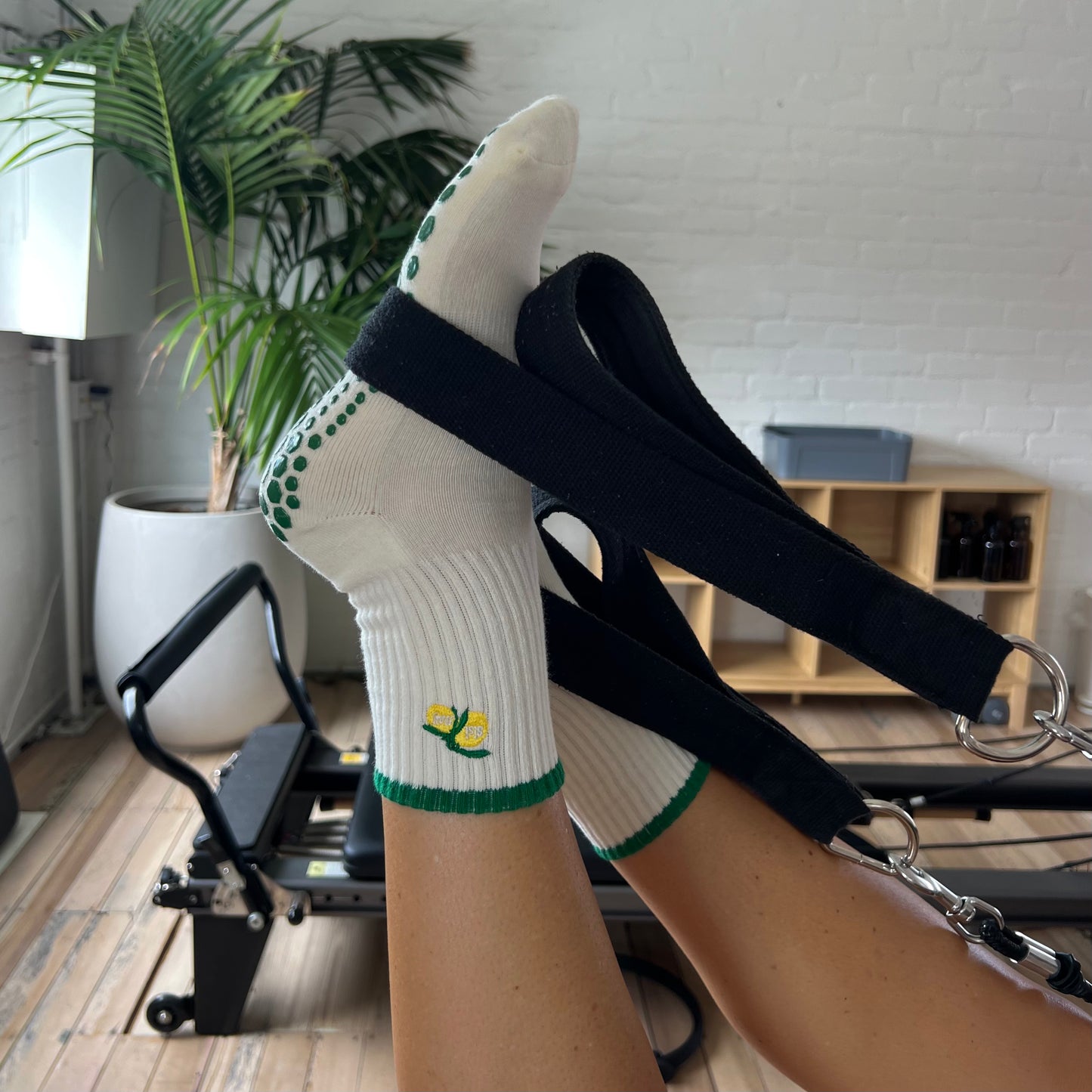 Lemon Crew Grip Socks