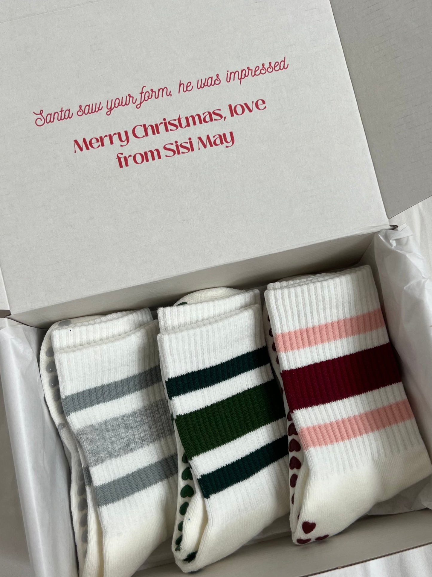 Retro Maroon Crew Grip Socks