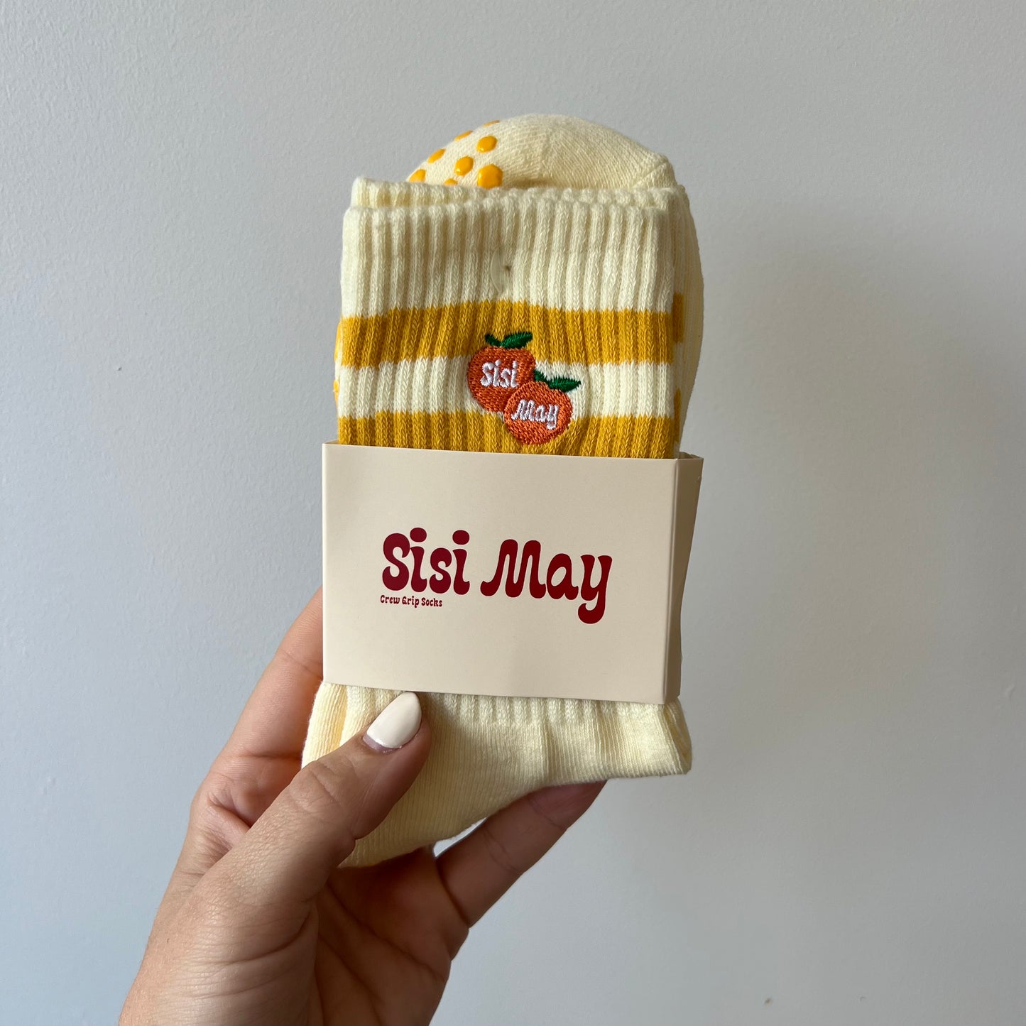 Peachy Crew Grip Socks